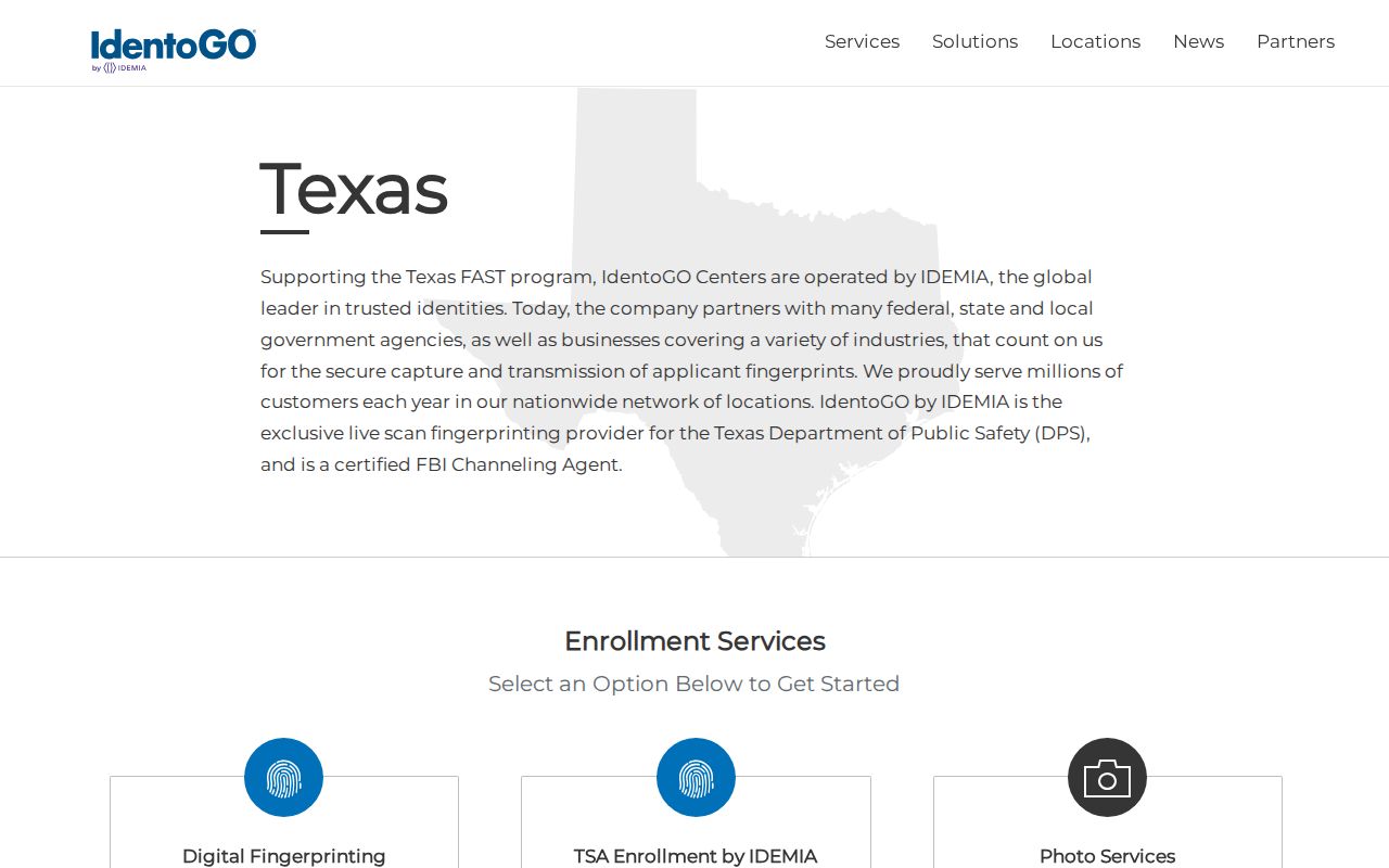 Titus County criminal history fingerprint appointment locator