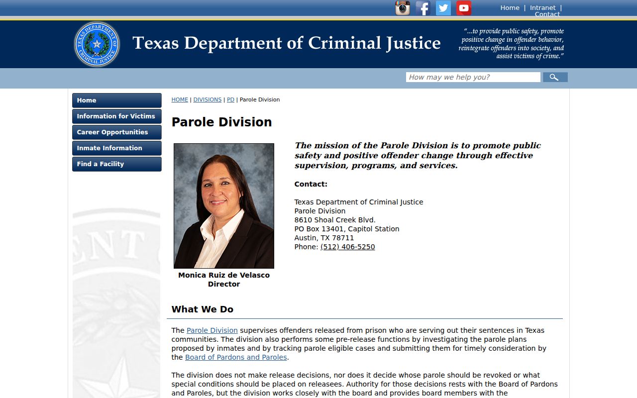 Titus County criminal record Texas parole supervision